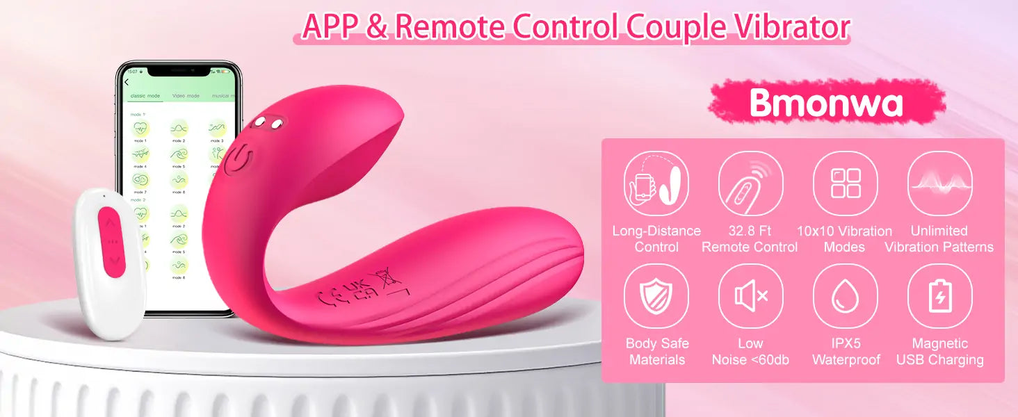 Remote Control Dual-Ended Vibrator for Clitoris & G-spot