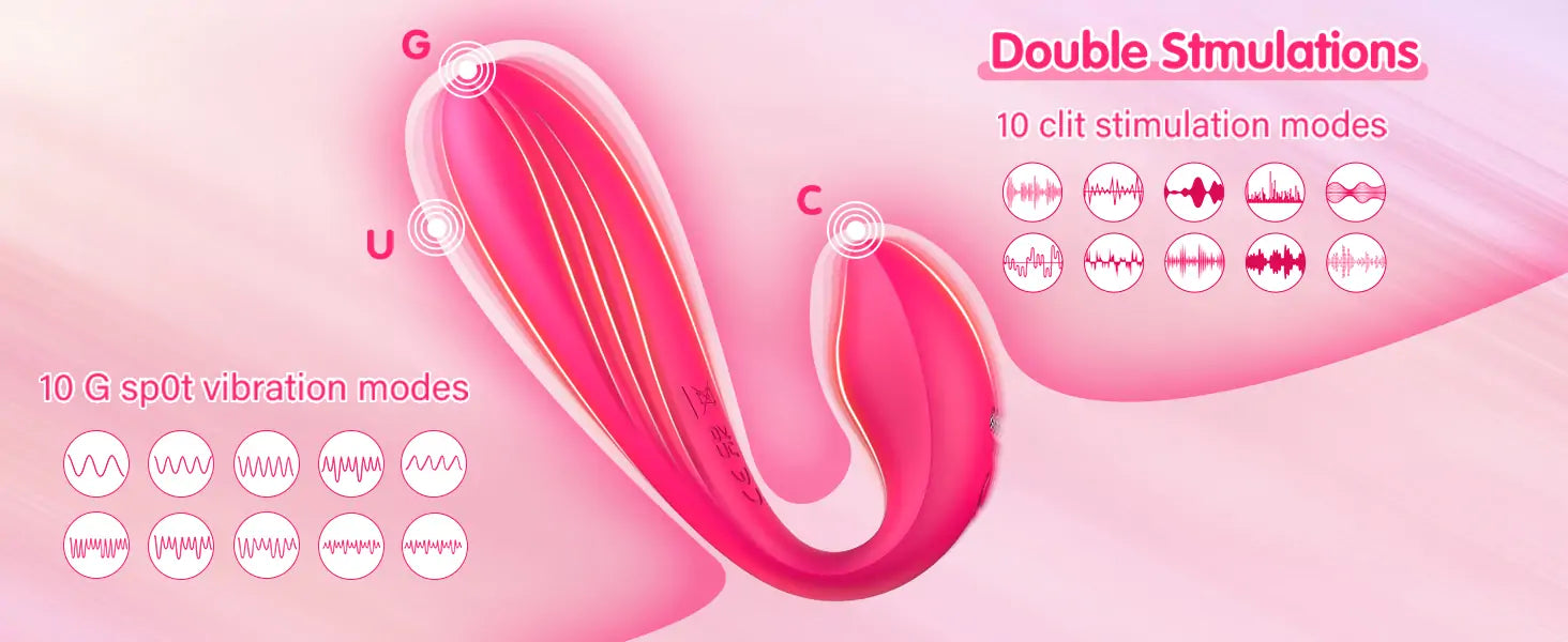 Remote Control Dual-Ended Vibrator for Clitoris & G-spot