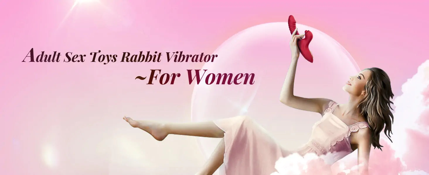 Rabbit Sucking Vibrator with 10 Vibrating 7 Thrust Modes with Licking