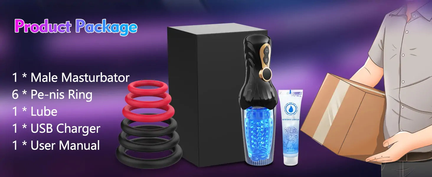 9 Rotating Thrusting Transparent Sleeve LED Display Automatic Male Masturbator