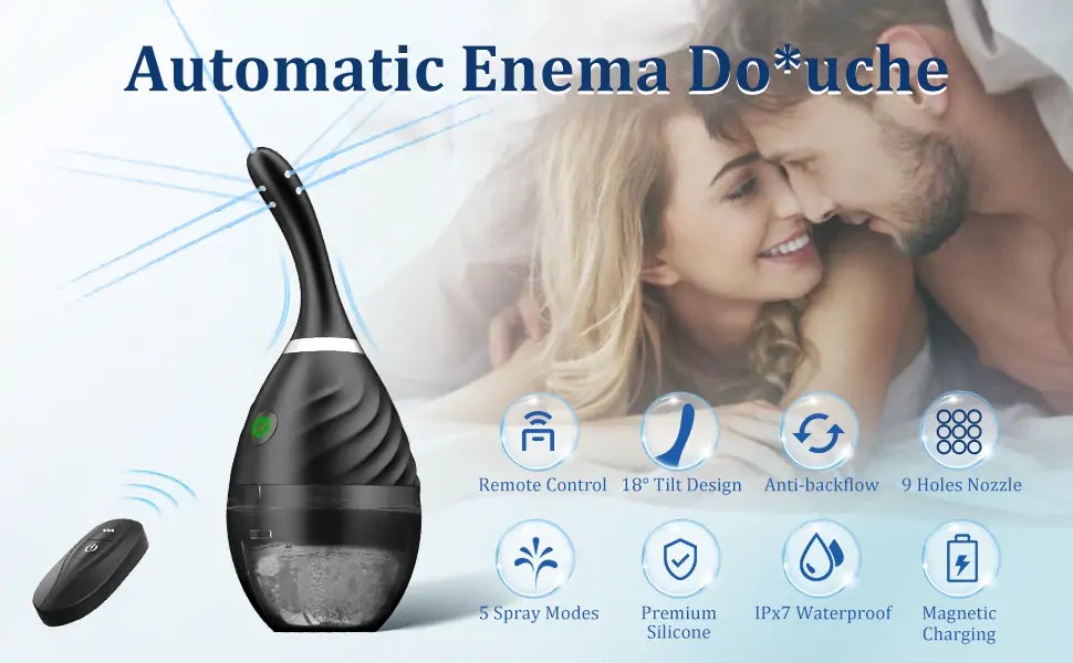 Remote Control Reusable Anal Douche Bottle for Colon Cleanse Men