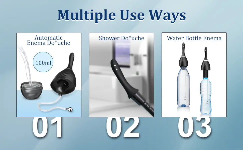 Remote Control Reusable Anal Douche Bottle for Colon Cleanse Men